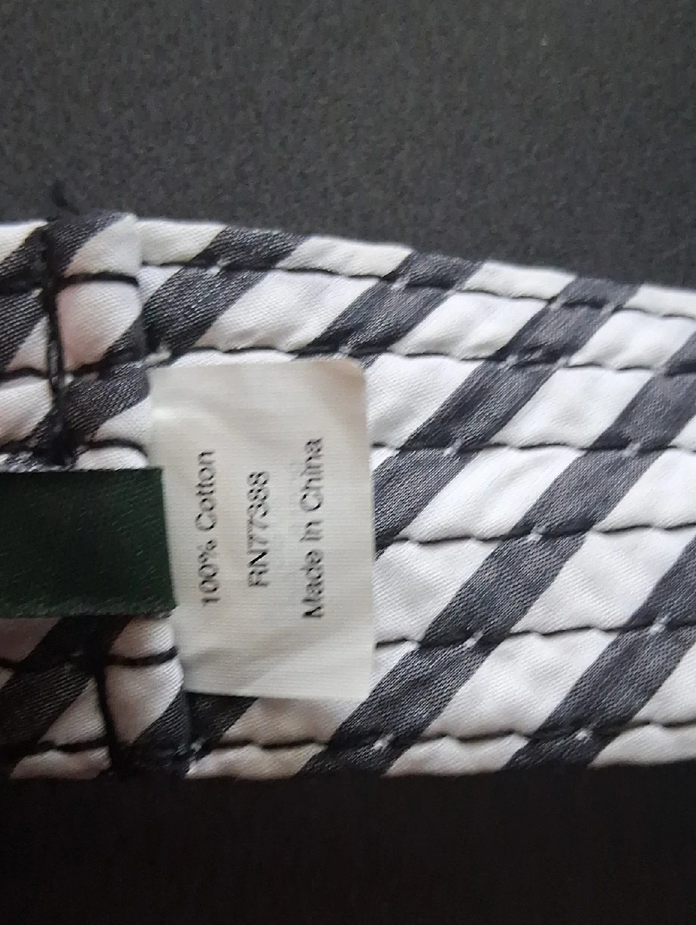 J.Crew M/L Cotton Striped Belt White & Black Blue Nwot - Picture 5 of 10